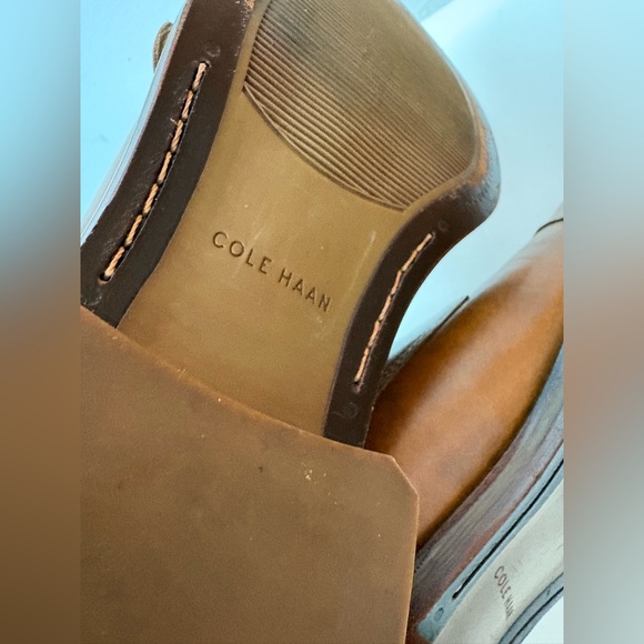 COLE HAAN Carmel Brown Leather Loafers - Picture 12 of 14
